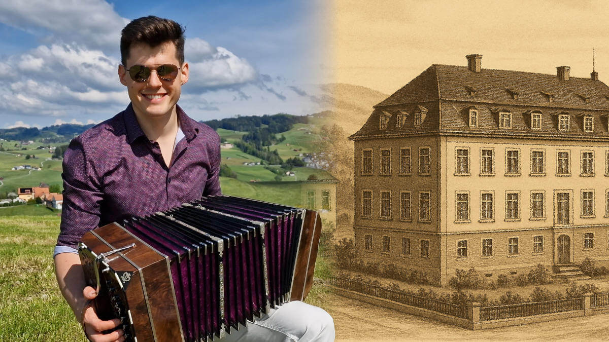 Is the bandoneon still made today? A modern player with a newly built bandoneon represents its living tradition.