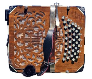 Bandoneon button layout shown in a bandoneon vs accordion comparison